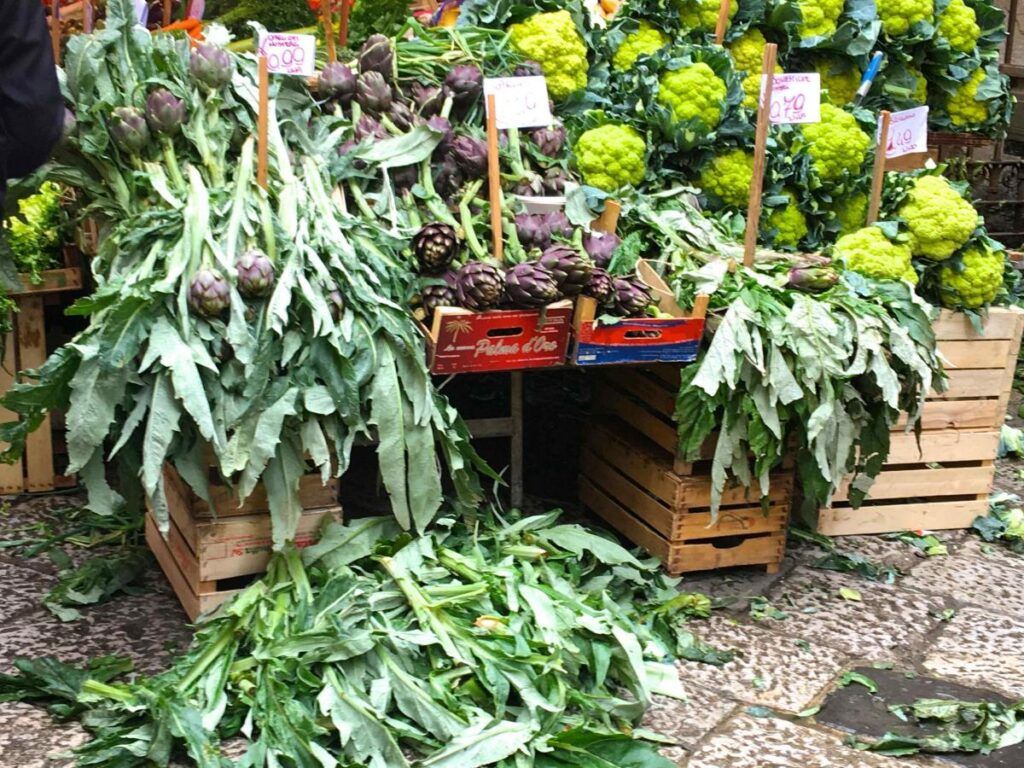 Fresh vegetables in Sicilian market