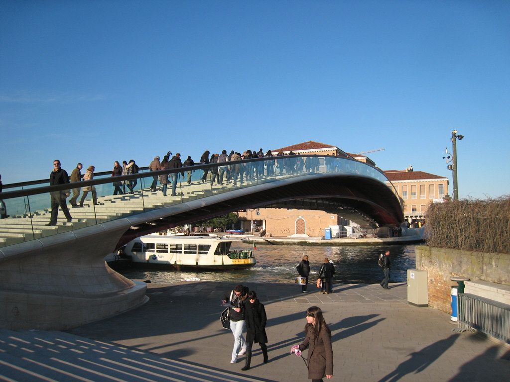 Glass bridge in Venice